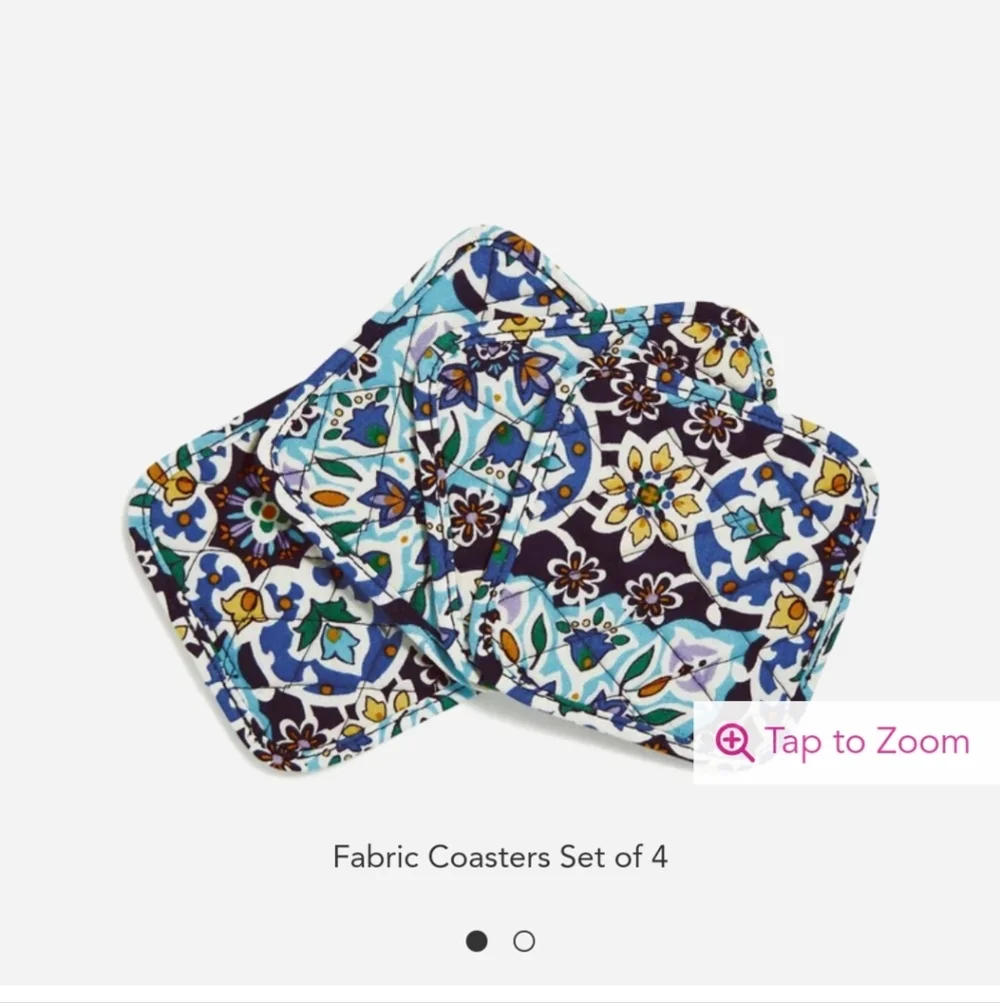 Vera Bradley Fabric Coasters NWT